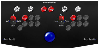 Galaga 3 - Arcade - Controls Information Image