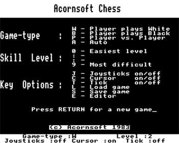 Chess - Screenshot - Game Select Image