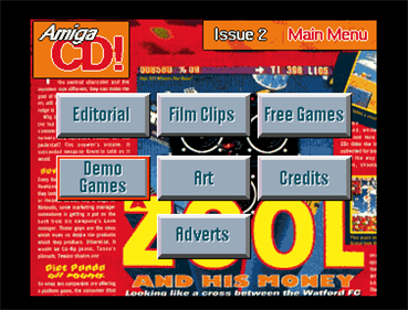 Amiga CD! Issue No. 2 Cover Disc - Screenshot - Game Select Image