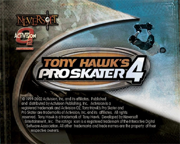 Tony Hawk's Pro Skater 4 - Screenshot - Game Title Image