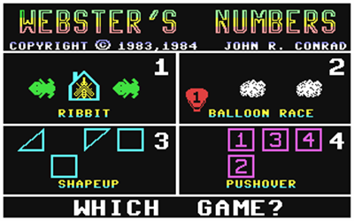 Webster's Numbers - Screenshot - Game Select Image