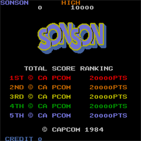 Son Son - Screenshot - High Scores Image