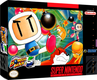 Super Bomberman 5: Gold Cartridge - Box - 3D Image