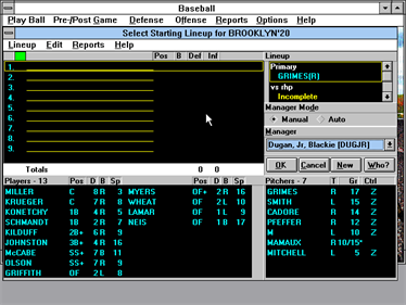 APBA presents: Baseball for Windows - Screenshot - Gameplay Image