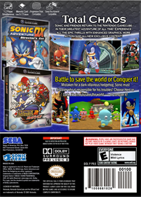 Sonic Adventure 2-Pack - Fanart - Box - Back Image