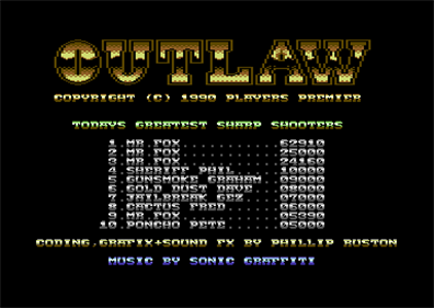 Outlaw (Players Premier) - Screenshot - High Scores