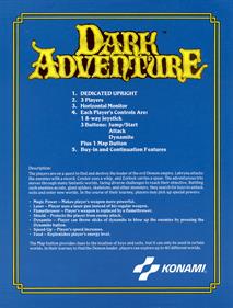 Dark Adventure - Advertisement Flyer - Back Image