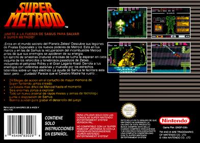 Super Metroid - Box - Back Image
