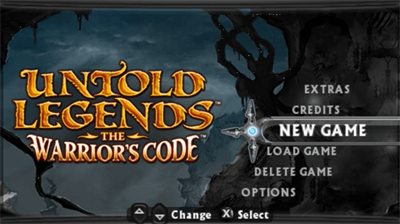 Untold Legends: The Warrior's Code - Screenshot - Game Title Image