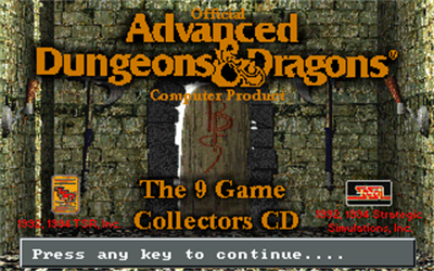 Advanced Dungeons & Dragons: Collector's Edition - Screenshot - Game Title Image