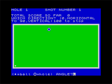 Nine Hole Golf - Screenshot - Gameplay Image