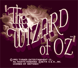 The Wizard of Oz - Screenshot - Game Title Image