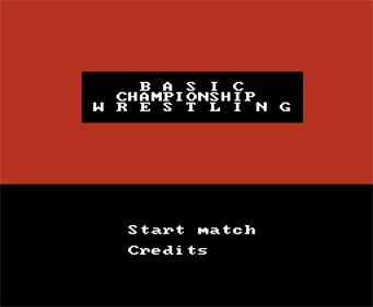 Basic Championship Wrestling - Screenshot - Game Title Image