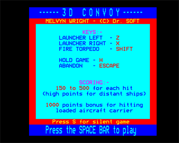 3D Convoy - Screenshot - Game Title Image