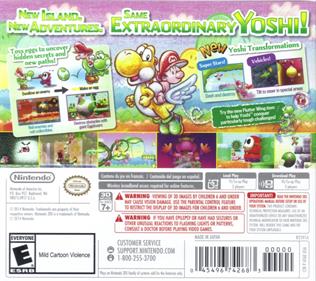Yoshi's New Island - Box - Back Image