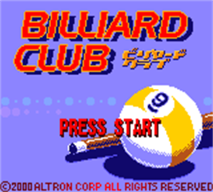 Billiard Club - Screenshot - Game Title Image