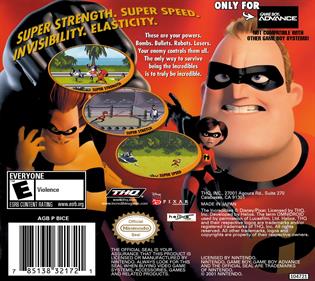 The Incredibles - Box - Back Image