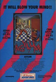 Asylum - Advertisement Flyer - Front Image