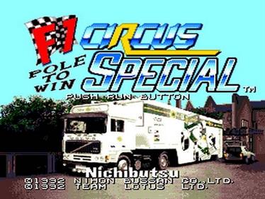 F1 Circus Special: Pole to Win - Screenshot - Game Title Image