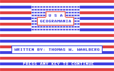 USA Geogramania - Screenshot - Game Title Image