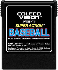 Super Action Baseball - Cart - Front Image