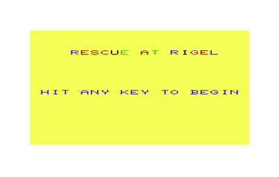 Rescue at Rigel - Screenshot - Game Title Image