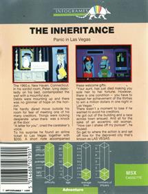The Inheritance: Panic in Las Vegas - Box - Back Image