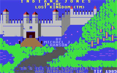 Indiana Jones in the Lost Kingdom - Screenshot - Game Title Image