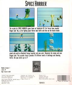 Space Harrier - Box - Back Image