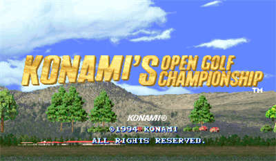 Konami's Open Golf Championship - Screenshot - Game Title Image