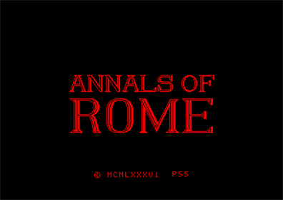 Annals of Rome - Screenshot - Game Title Image