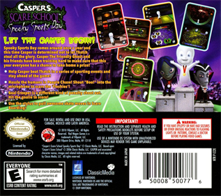 Casper's Scare School: Spooky Sports Day - Box - Back Image