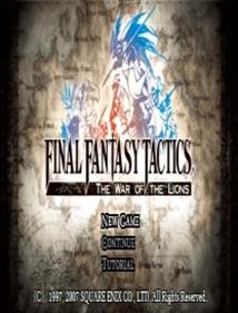 Final Fantasy Tactics: The War of the Lions Tweak - Box - Front - Reconstructed Image