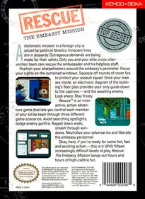Rescue: The Embassy Mission - Box - Back Image