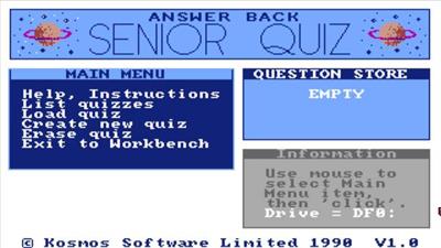 Answer Back: Senior Quiz - Screenshot - Game Title Image