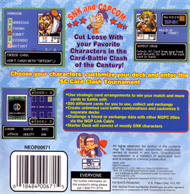 SNK vs. Capcom: Card Fighters' Clash: SNK Cardfighter's Version - Box - Back Image