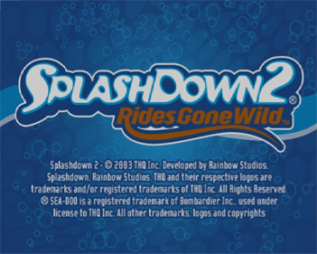Splashdown: Rides Gone Wild - Screenshot - Game Title Image
