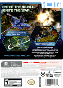 James Cameron's Avatar: The Game - Box - Back Image