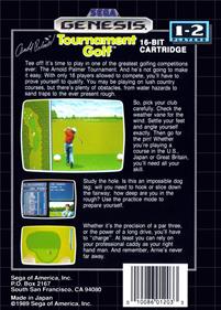 Arnold Palmer Tournament Golf - Box - Back - Reconstructed