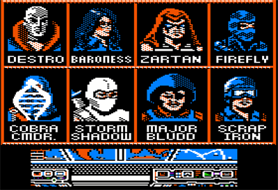 G.I. Joe: A Real American Hero - Screenshot - Game Select Image