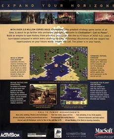 Civilization: Call to Power - Box - Back Image