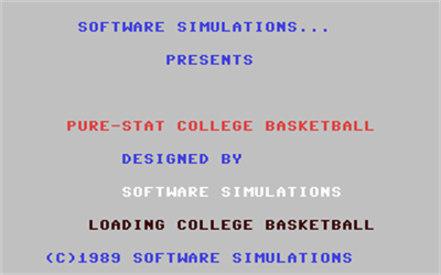 Pure-Stat College Basketball - Screenshot - Game Title Image