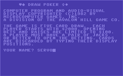 Five Card Draw Poker - Screenshot - Game Title Image