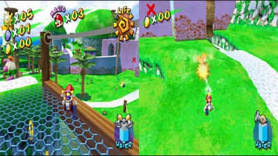 Super Mario Sunshine CO-OP - Screenshot - Gameplay Image