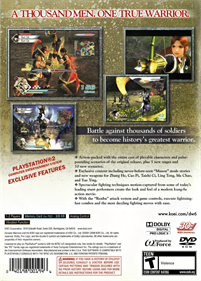 Dynasty Warriors 6 - Box - Back Image