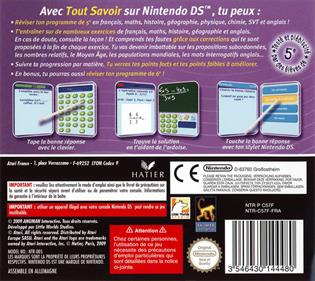 Tout Savoir 5e - Box - Back Image