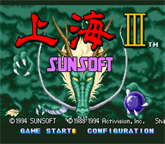 Shanghai III - Screenshot - Game Title Image