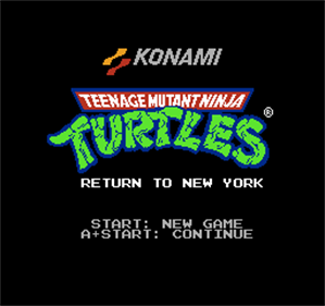 Teenage Mutant Ninja Turtles: Return to New York - Screenshot - Game Title Image