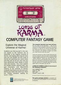 Lords of Karma - Box - Back Image