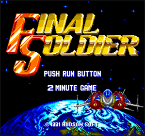 Final Soldier - Screenshot - Game Title Image